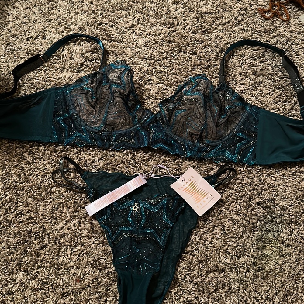 COPY - Brand new see through Savage Set Bra size 38 DD bottom size Large